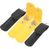 IMIKEYA Set di 4 detergenti per le orecchie in acciaio inox kit portatile resistente all'usura custodia in pelle 24 pezzi 2 gialli e 2 neri per la pulizia domestica e la