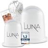 LUNA FitLines 5X Coppette Massaggio Senza Pompa in Diverse Misure con Manuale d'Uso | Silicone flessibile che aderisce alla pelle; per massaggio e coppettazione su diverse zone, facile da usare a mano.