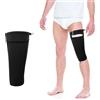 LAPLUIE Supporto per sacchi da gamba per catetere regolabile, supporto per sacca per urina, sacchetto di scarico per le gambe, per donne e uomini (nero, M)