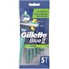 Gillette Blue Ii Plus Slalom Cuchilla Afeitar Desechable 5 U Cura della persona e salute