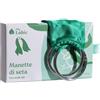 MY LUBIE - Manette in Seta per Coppie - Anelli in Metallo con Clip - 100% Seta di Gelso Oeko-Tex - Verde