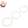 MKGMYGZ Cock Ring 3-piece set Erection Aid for Men Penisring Delayed Training Cockringe Extreme Cock Ring Testicular Weight Sextoysets (White)
