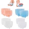Generic 8 separatori per dita dei piedi in silicone, di diversi colori, morbidi e di grande elasticità, con fori traspiranti per il comfort del piede, per uomini e donne