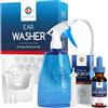 Medi Grade 300ml Flacone Pulizia Orecchie con Kit Rimozione Tappo Cerume | Kit pulisci orecchie con punte a getto delicato e bacinella di raccolta, pulizia auricolare completa a casa tua