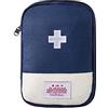 ISAKEN Mini Kit di Pronto Soccorso Portatile, Borsa di Pronto Soccorso Compatta, Pacchetto di Medicina per Casa, Borse per Medicinali per Casa Auto Campeggio Uffici Grigio