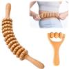 mizikuu 2 Pezzi Rulli Massaggianti in Legno, Rullo Massaggio Muscolare Legno con Manico Massaggiatore Anticellulite per Circolazione Rilassare Cosce, Gambe, Mani e Muscoli