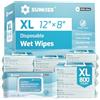 SUNKISS Trustplus Salviette Umidificate per Anziani, Salviettine 20 x 30 cm per Incontinenza per la Pulizia del Corpo con Aloe, profumato,800 Unità (16 Confezioni da 50)