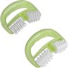 TOVINANNA Massaggiatore per Rilassamento in Plastica Verde a Rullo 2 Pezzi Design Roller e Pelle Elastica e Tonificazione Muscolare per Massaggio Corpo
