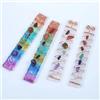 PYRWSM 2 bacchette di selenite per i 7 chakra, con chip di cristallo naturale, per meditazione, purificazione, yoga, decorazione