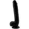 Marielove - Dildo XXL in silicone con ventosa, 28 cm, diametro 4,8 cm, colore: nero