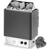OZPPM Riscaldatore Elettrico For Sauna,Stufa For Sauna In Acciaio Inox Con Timer E Temperatura,Forno For Sauna Con Bagno Asciutto E Bagnato Con Regolatore Interno,Timer Da 3 Ore E Temperatura(3.0kw)