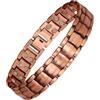 Dewireaey Bracciale Magnetico Uomo | Gioielli Di Braccialetti Magnetici In Rame Puro,Gioiello Sportivo Uomo per Palestra Corsa Tennis Regalo Compleanno