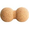 Generisch Palla fasciale in sughero naturale 7,3 cm x 15,5 cm - PeanutBall - sostenibile - Yoga/Pilates - doppia sfera - automassaggio - Rullo massaggiante - facile da pulire