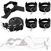 Riiriou Bondage Set Cinturini Regolabili Completo da Annodare in Nylon Semplice Fissatore a 4 Angoli Ecologica per Letto Matrimoniale, Robusto Cinturino con Fibbia Scorrevole