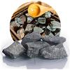 Schicker Mineral Pietre per sauna in diabase, Ø 5-8 cm, 20 kg, elevata inerzia e resistenza termica, selezionate a mano in Germania, per stufe elettriche e a legna, infusione di vapore regolare