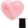 DGUSO Quarzo Rosa Pietra Naturale Natural Rose Quartz Crystal Stone Quarzo Rosa for Chakra Energy Healing Meditation Massage and Decoration in Un Sacchetto Di Velluto
