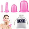 yisight 4 pezzi Coppettazione Viso Silicone, yisight Coppetta per Massaggio Anticellulite, Rassodante Pancia Gambe Glutei Fianchi, per Corpo Collo Gambe Braccio Schiena Facial Trattamenti di Bellezza (rosa)