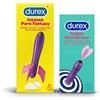 Durex Kit Durex vibratori Pure Fantasy e Play Delight, Vibratore stimolante clitoride e vagina, Waterproof