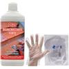 FEI FAN 1X Disincrostante Forte per Cotto, Clinker, Gres Porcellanato, Rimuove Residui di Cemento, Pittura, Macchie 1L + 100pz Guanti HDPE Monouso(accessorio diverso a seconda delle disponibilità)