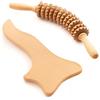 tuuli Set massaggiatore anti cellulite con manico Gua Sha Maderoterapia in legno
