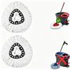 Generic Testine di ricambio per mocio, confezione da 3 testine di ricambio compatibili con sistema O Cedar Spin Mop a 1 serbatoio, facili da sostituire, in microfibra, lavabili in lavatrice