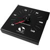 SudoreWell® - Termometro per sauna in alluminio nero, 12 x 12 cm