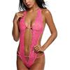 BodyGo Lingerie Donna Camicia da Notte Esotico Tuta Prospettiva Babydoll Intima da Notte Pizzo Aperto Lingerie Hollow Halter Pigiama