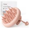 Sndyi Spazzola Massaggio Cuoio Capelluto [Bagnato e Secco], Spazzola Cuoio Capelluto in Silicone per Shampoo e Massaggio Testa, Ridurre la forfora, Stimola la Crescita dei Capelli, Blu Grigio