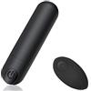 SXOVO Bullet Capezzolo Vibratore Stimolatore Clitoride Ricarica USB Viaggio 10 Modalità Portatile Impermeabile Mini Orgasmo Massaggio Anale Vaginale Giocattolo Sessuale Femminile Adulto (Nero)