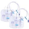 HENGBIRD 2000 ml Sacca di Drenaggio Urine con Valvola Antireflusso e Rubinetto di Scarico a T con Tubo e Lacci, Sacca per Catetere Sacca per Urina Sacca di Drenaggio per Urina per Uomo Donna Paziente Incinta