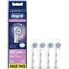 Oral-B Sensitive Clean Testine di Ricambio per Spazzolino Elettrico, Confezione da 4 Pezzi