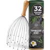 HELDSON® Massaggio testa ragno - FSC® 100% - Massaggiatore testa - Massaggiatore testa - Massaggio testa & massaggio capelli - Massaggiatore per cuoio capelluto - Grattaschia, regalo benessere