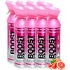 Boost Oxygen - Bombola di Ossigeno Portatile - Bomboletta di Ossigeno Puro e Naturale al 95% - Concentrazione, Recupero, Energia, Umore, Largo - 72Lt,8x9Lt (8x Pacchi- 1200 Inalazioni) - Pompelmo Rosa