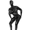 SUPERCH Catsuit in gomma per tutto il corpo in lattice unisex fatto a mano con seni gonfiabili Tuta effetto bagnato con cerniera sul cavallo posteriore