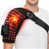 Keneo Fascia da spalla per terapia della luce rossa, con calore e vibrazioni, LED 660 nm e 850 nm, 5000 mAh, supporto per spalla ricaricabile senza fili per il comfort muscolare, vestibilità