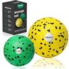 Waymaytecy 2 palline da Massaggio da 6 cm +8 cm, Set di palline da massaggio,Sfere da Massaggio, Automassaggio Delle Fasce, Massaggio dei Tessuti Profondi, Allentamento Delle Tensioni(Giallo+Verde)