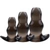 YZYP Plug anale in silicone Butt Anal plug anale giocattoli Prodotti del sesso Tunnel Plug Extra Large Medical Silicone Hollow Trainer Giocattoli erotici Masturbazione per uomo per donna (1+2+3, Nero)