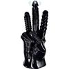 OnundOn Vibratore per dita medie, dildo vibrante, guanti per masturbazione, impermeabili, in lattice, fetish, guanti multifunzione (1 guanto per la mano destra)