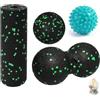 XingFuDM Set di 4 palline da massaggio per rilassamento fasciale, muscolare, con pallina fasciale, fascia duoball, palla da massaggio riccio, rullo fasciale con custodia