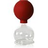 Lauschaer Glas - Coppetta in vetro di 60 mm con pallina in gomma per scarificazioni senza fuoco