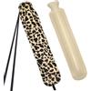 YTACREA Borsa Acqua Calda Lunga con Copertura, Borsa Dell'acqua Calda Grande da 2 Litri, Borse Acqua Calda in Peluche per Schiena, Collo e Stomaco, Boule Acqua Calda Lunga per Adulti (Leopardato)