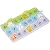 Relaxdays 2x Portapillole 7 Giorni, 3 Scomparti, Mattino, Pomeriggio e Sera, Contenitore Farmaci Settimanale, Trasparente