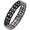 JEROOT Braccialetto Magnetico Uomo in Titanio, 3500 Gauss Bracciale Magnetico Braccialetti Magnetici Con Regola Cinturino Incluso