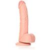 realGOOS FALLO REALISTICO NON VIBRANTE COLOR CARNE CON TESTICOLI E VENTOSA 8"