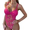 JINZIJINYU Lingerie Donna Sexy Biancheria Intima Erotica Da Donna In Un Pezzo In Pizzo Con Ricamo Prospettiva Sexy Tentazione Intimo Rosso L