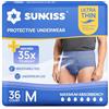 SUNKISS Pantaloni ultra sottili per incontinenza da uomo, blu, M, 36 pezzi | Biancheria intima protettiva usa e getta, super morbida e traspirante, ad assorbimento rapido