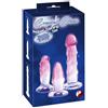 You2Toys Crystal Set di dildo 3pc Rosa/Trasparente