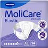 MoliCare Ciabatte usa e getta elastiche di alta qualità, unisex, discrete, per donne e uomini con incontinenza, 8 gocce, taglia XL, confezione da 14