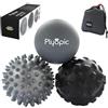 Plyopic Palline da Massaggio (Set di Massage Balls) | Sfere Massaggianti Muscolari per Automassaggio, Il Rilascio Miofasciale, Trigger Point, Crossfit e la Fascite Plantare