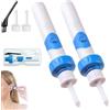 Cyqfei Aspiratore Di Cerume, Aspiratore di Cerume per Orecchie, Delicato e Indolore Rimuovi Cera Orecchio Elettrico, Kit Pulisci Orecchie con 2 Teste di Ricambio in Silicone (2pcs)